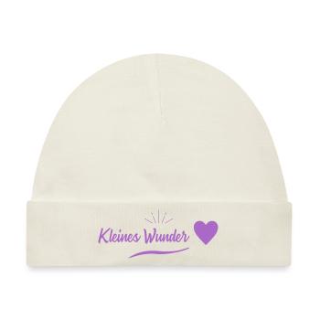 schwangerschaft - wunschkind - Baby Premium Organic Mütze - Naturweiß - Vorne