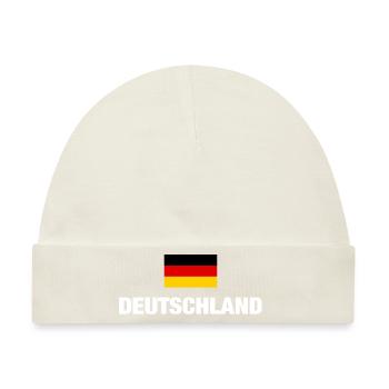 Deutschland deutsche Flagge Fahne deutsch Geschenk - Baby Premium Organic Mütze - Naturweiß - Vorne