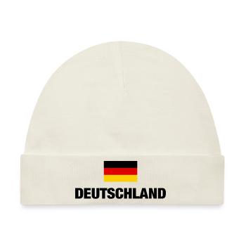 Deutschland deutsche Flagge deutsch Fahne Geschenk - Baby Premium Organic Mütze - Naturweiß - Vorne