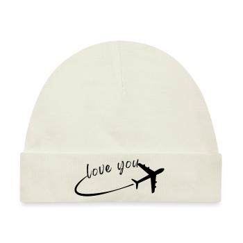 love you - Baby Premium Organic Mütze - Naturweiß - Vorne