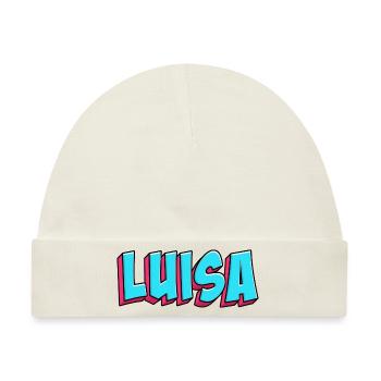 Name Motiv: Luisa - Baby Premium Organic Mütze - Naturweiß - Vorne