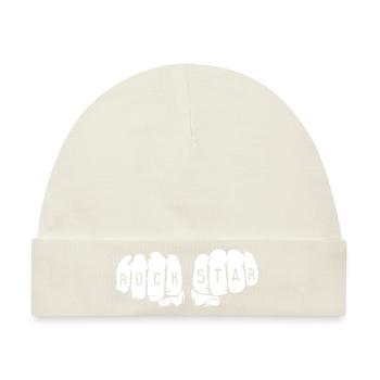 Hand Tatoo Rockstars - Baby Premium Organic Mütze - Naturweiß - Vorne