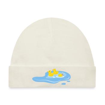 Enten in einem Teich - Baby Premium Organic Mütze - Naturweiß - Vorne