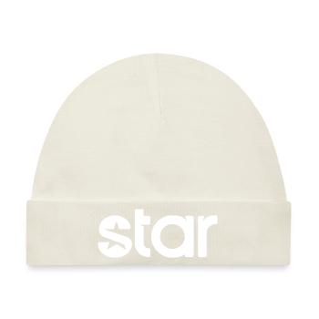 Star - Stern - Baby Premium Organic Mütze - Naturweiß - Vorne