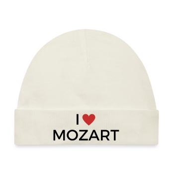 Ich liebe Mozart! - Baby Premium Organic Mütze - Naturweiß - Vorne