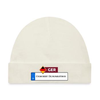 Gesichert Demokratisch 2.0 | Geschenkidee - Baby Premium Organic Mütze - Naturweiß - Vorne