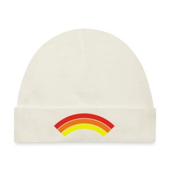 Regenbogen - Baby Premium Organic Mütze - Naturweiß - Vorne