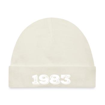Geburtstagsgeschenk 1983 - 1983 - Baby Premium Organic Mütze - Naturweiß - Vorne