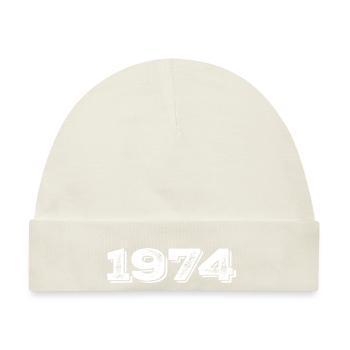 Geburtstagsgeschenk 1974 - 1974 - Baby Premium Organic Mütze - Naturweiß - Vorne