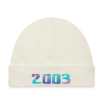 Geburtstagsgeschenk 2003 Jahrgang 2003 Retro 2003 - Baby Premium Organic Mütze - Naturweiß - Vorne