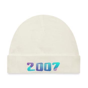 Geburtstagsgeschenk 2007 Jahrgang 2007 Retro 2007 - Baby Premium Organic Mütze - Naturweiß - Vorne