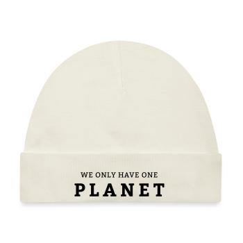 Wir haben nur ein Planet Erde - Baby Premium Organic Mütze - Naturweiß - Vorne