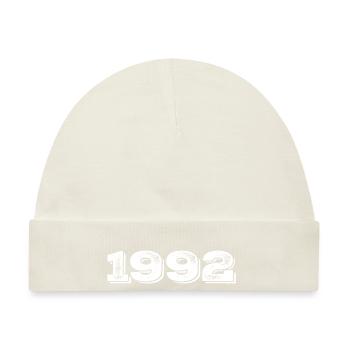 Geburtstagsgeschenk 1992 - 1992 - Baby Premium Organic Mütze - Naturweiß - Vorne