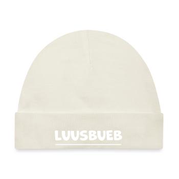 Luusbueb | Schweizerdeutsch | Schweiz | Kind - Baby Premium Organic Mütze - Naturweiß - Vorne