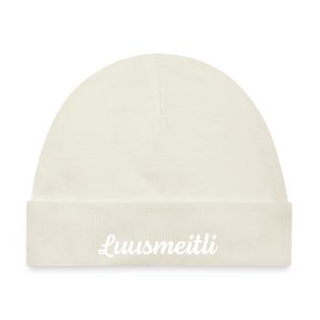 Luusmeitli | Schweizerdeutsch Kind Mädchen Teenie - Baby Premium Organic Mütze - Naturweiß - Vorne
