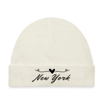 New York - Baby Premium Organic Mütze - Naturweiß - Vorne