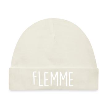 Flemme, Ausdruck, Wort, Phrase, Emotion, Text - Baby Premium Organic Mütze - Naturweiß - Vorne