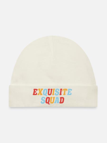 Squad-Grafik - Baby Premium Organic Mütze - Naturweiß