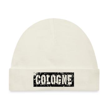 Cologne schwarz grunge Splatter T-Shirt Hoddie etc - Baby Premium Organic Mütze - Naturweiß - Vorne