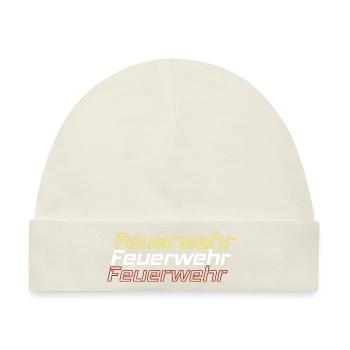 Feuerwehr Triple Layer Design - Baby Premium Organic Mütze - Naturweiß - Vorne
