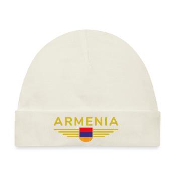 Armenien Fanartikel – Kultur erleben - Baby Premium Organic Mütze - Naturweiß - Vorne