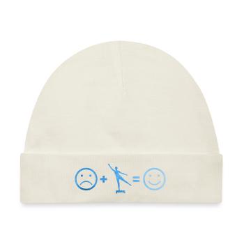 Krafttraining Aerobic Fitnesstraining Aerobic - Baby Premium Organic Mütze - Naturweiß - Vorne