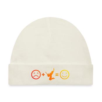 Herren Gitarrenspieler akustische gitarre - Baby Premium Organic Mütze - Naturweiß - Vorne
