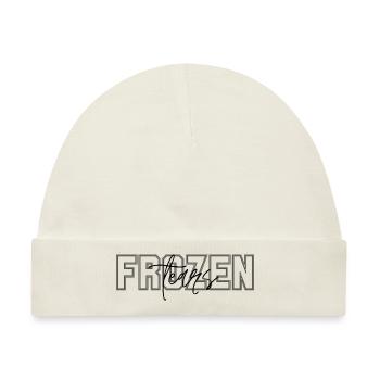 Frozen Tears inspired von Song von Luciano hinten - Baby Premium Organic Mütze - Naturweiß - Vorne