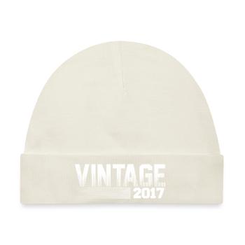 Vintage 2017 Geburtstag Retro 2017 - Baby Premium Organic Mütze - Naturweiß - Vorne