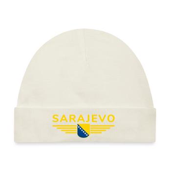 Sarajevo Bosnien Fan T-Shirt - Baby Premium Organic Mütze - Naturweiß - Vorne