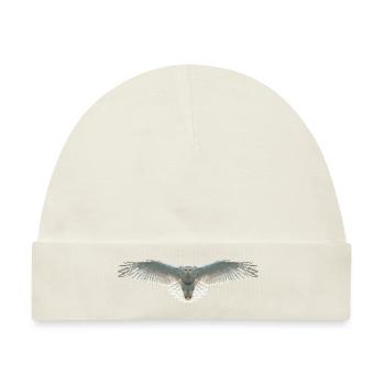 Schneeeule Eule Polygon Vogel Tier Wildtier Uhu - Baby Premium Organic Mütze - Naturweiß - Vorne