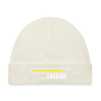 loading ladebalken symbol - Baby Premium Organic Mütze - Naturweiß - Vorne