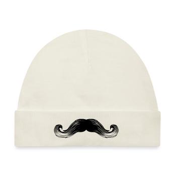 schnurrbart moustache sir - Baby Premium Organic Mütze - Naturweiß - Vorne
