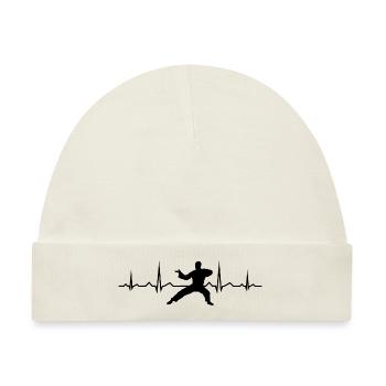 Kung Fu Kampfsport Damen Kungfu Wushu Herren - Baby Premium Organic Mütze - Naturweiß - Vorne