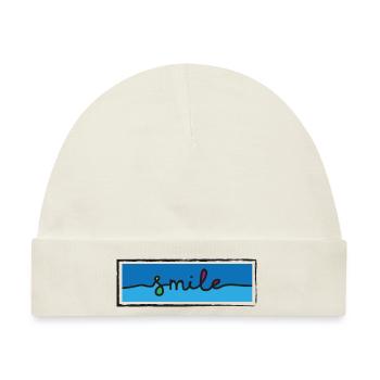 Smile - Baby Premium Organic Mütze - Naturweiß - Vorne