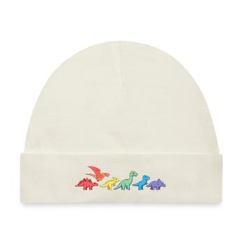 Regenbogen-Dinos - Baby Premium Organic Mütze - Naturweiß - Vorne