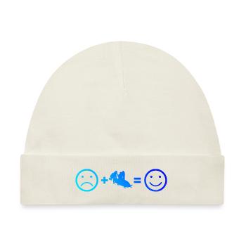 Bobbahn Bob Herren Bob fahren Damen Bobsport - Baby Premium Organic Mütze - Naturweiß - Vorne
