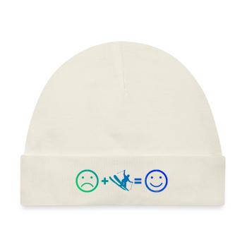Slopestyle Damen Ski Freestyle Ski Jumping - Baby Premium Organic Mütze - Naturweiß - Vorne