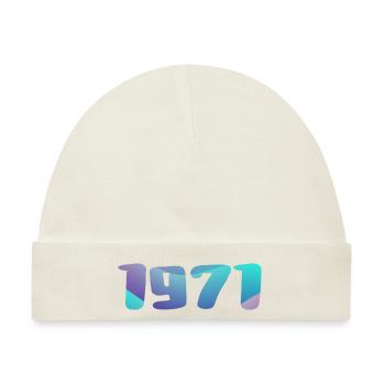 1971 Geburtstagsgeschenk Vintage 1971 Retro 1971 - Baby Premium Organic Mütze - Naturweiß - Vorne