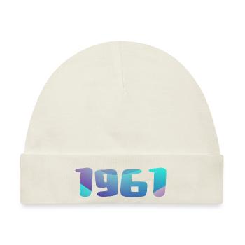 1961 Geburtstagsgeschenk Vintage 1961 Retro 1961 - Baby Premium Organic Mütze - Naturweiß - Vorne