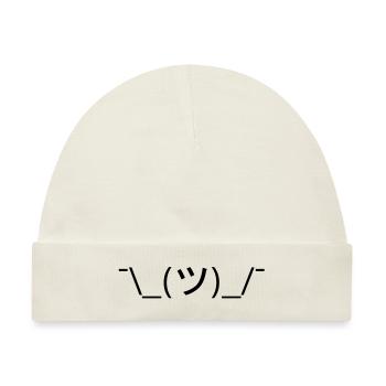 Was auch immer der japanischen Emoticon - Baby Premium Organic Mütze - Naturweiß - Vorne