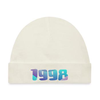 1998 Geburtstagsgeschenk Jahrgang 1998 Retro 1998 - Baby Premium Organic Mütze - Naturweiß - Vorne