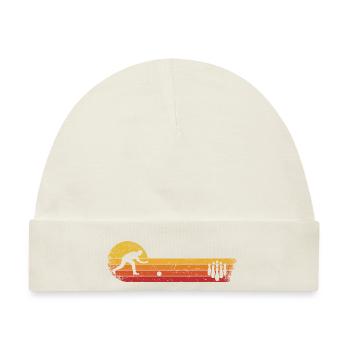 Kegeln Kegler Kegel Vintage Kegelbahn Kegeltour - Baby Premium Organic Mütze - Naturweiß - Vorne