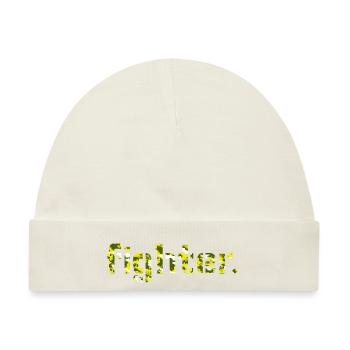 fighter. camouflage gelb - Baby Premium Organic Mütze - Naturweiß - Vorne