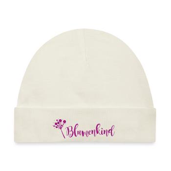 Blumenkind - Baby Premium Organic Mütze - Naturweiß - Vorne