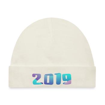 Geburtstagsgeschenk 2019 Jahrgang 2019 Retro 2019 - Baby Premium Organic Mütze - Naturweiß - Vorne