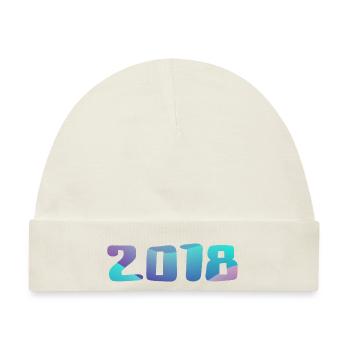 Geburtstagsgeschenk 2018 Jahrgang 2018 Retro 2018 - Baby Premium Organic Mütze - Naturweiß - Vorne