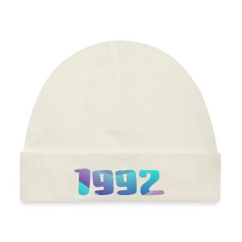 1992 Geburtstagsgeschenk Vintage 1992 Retro 1992 - Baby Premium Organic Mütze - Naturweiß - Vorne