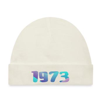 1973 Geburtstagsgeschenk Jahrgang 1973 Retro 1973 - Baby Premium Organic Mütze - Naturweiß - Vorne