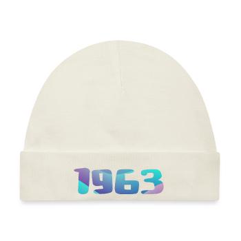 1963 Geburtstagsgeschenk Vintage 1963 Retro 1963 - Baby Premium Organic Mütze - Naturweiß - Vorne